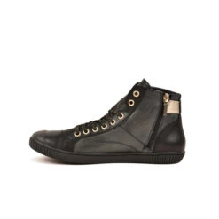 Pataugas BANJOU LATSA/MIX F4H NOIR/DORÉ -Pataugas Boutique 628259 946 BASKET HAUTE FEMME LATSA MIX F4H NOIR DORE 3