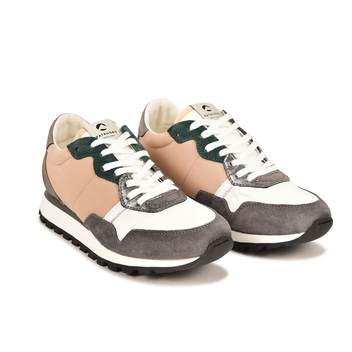 ASTATE/MIX F4H ARGENT Pataugas ASTATE/MIX F4H ARGENT -Pataugas Boutique 628285 BASKET FEMME ASTATE MIX GRIS PECHE web4