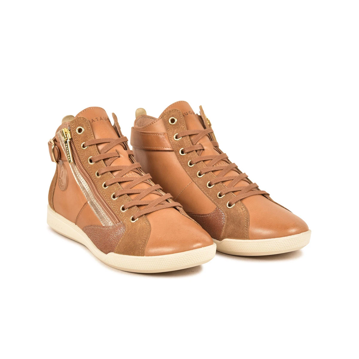 PALME/MIX F4H CAMEL Pataugas PALME/MIX F4H CAMEL -Pataugas Boutique BASKET FEMME PALME L MIX F2I TAUPE 628403 154 4